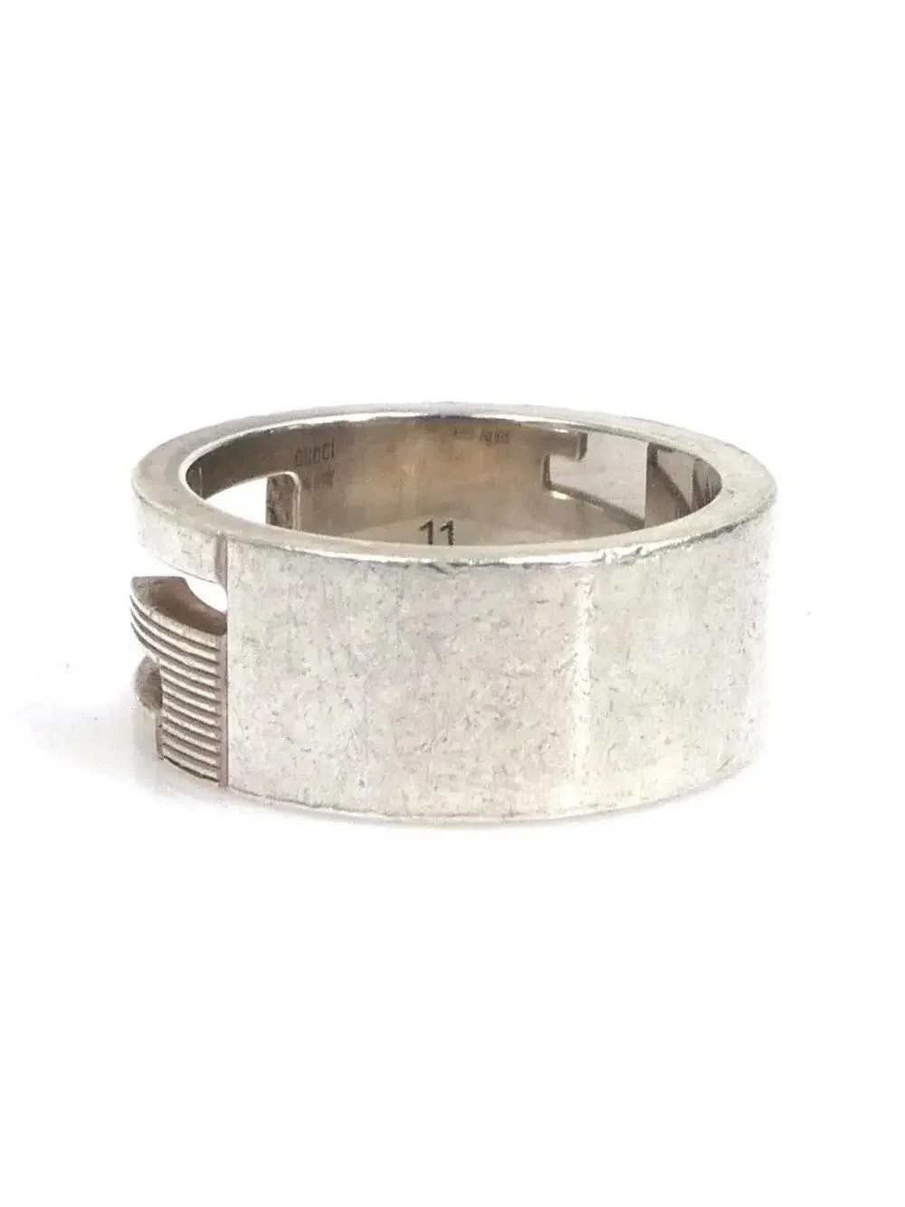 Auth Gucci G Logo Ring Silver - #303026G84B